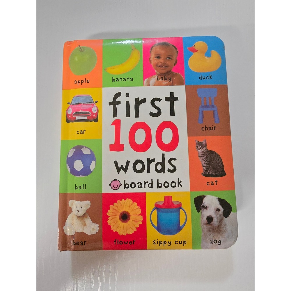 Priddy Books First 100 Words Board Book Padded Cover Educational Baby Toddler